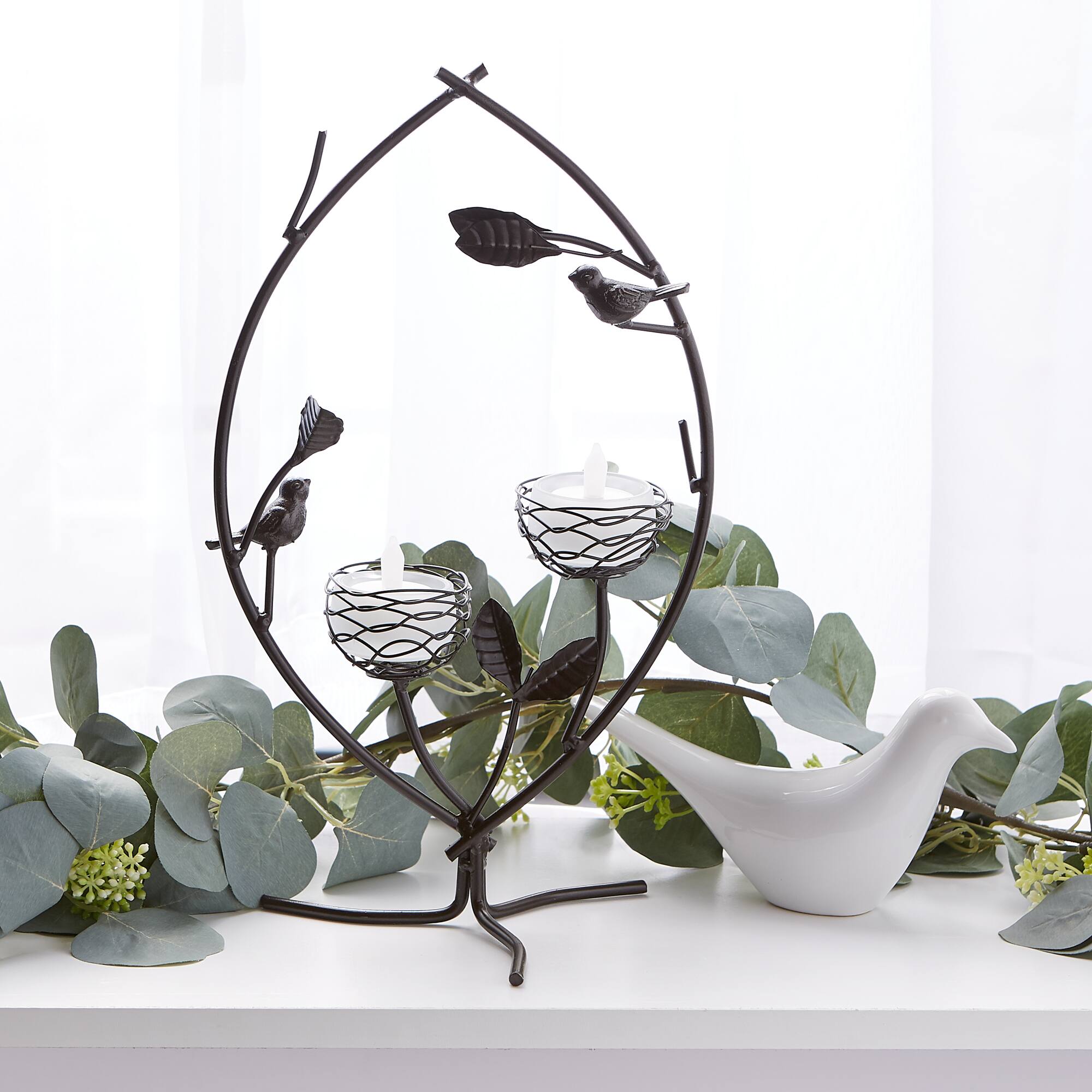 14" Harmony Birdies Tealight Holder